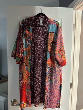 Chico's Duster with Geometric Print Reversible